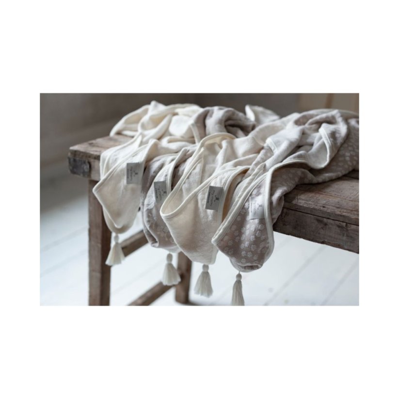Dětská luxusní osuška s kapucí My Memi - Boho Leaves - Beige