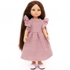 Šaty pro panenku Paola Reina a Minikane 32 cm By Loli - Fly long Ametyst