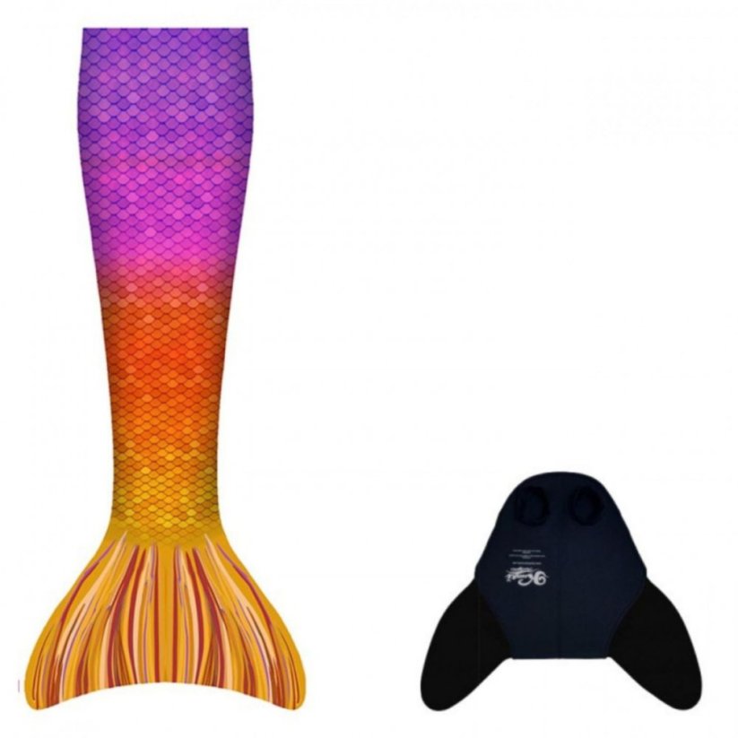 Kostým mořské panny Kuaki Mermaids - Mořský ocas a monofin ploutev - Ibiza - XXS 5-6 let