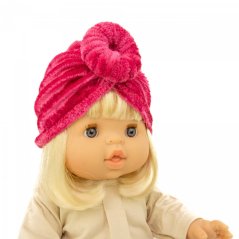 Turban pro panenku 34 cm By Loli - Doughnout - Velvet Fuchsia