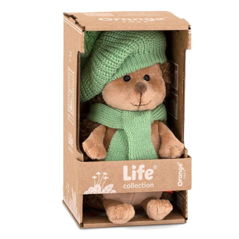 Plyšový ježek s čepicí a šálou Orange toys 25 cm - Hedgehog in green beret