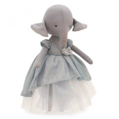 Látkový sloník s extra ploutví 30 cm Cotti Motti Orange Toys - Ali Light Blue Dress / Mermaid tail