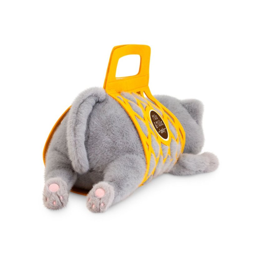 Plyšová ležící kočička v plstěném vaku Orange Toys 56 cm - Milo the Grey Cat