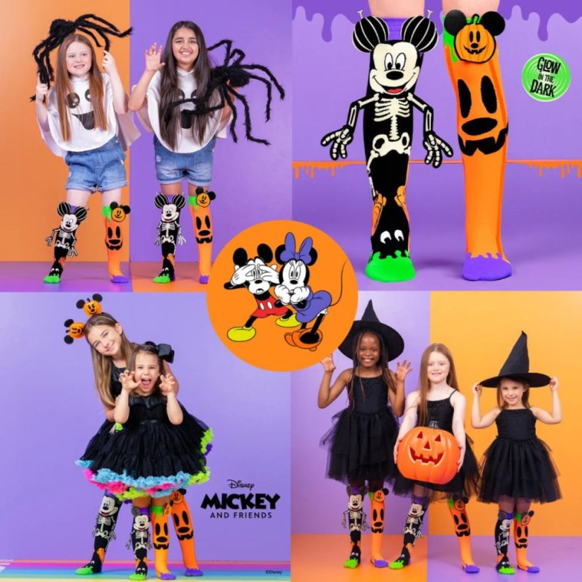 Podkolenky MADMIA svítící - Mickey in the glow - 6 - 99 let