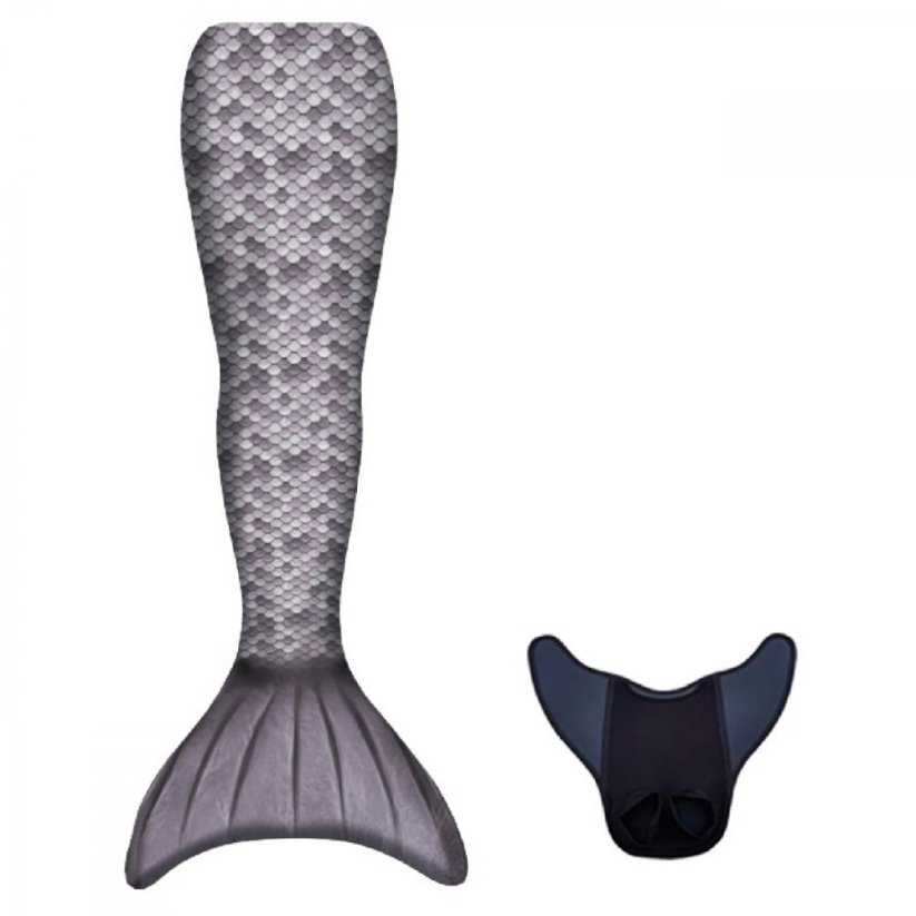 Kostým mořské panny - prince Kuaki Mermaids - Mořský ocas a monofin ploutev - Gris - S 8-10 let