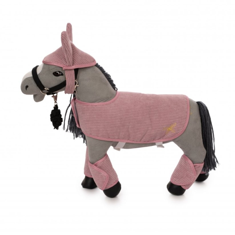 Jezdecké doplňky pro mini koníka 30 cm By Astrup - Corduroy Rose