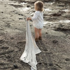 Bambusová ažurková deka My Memi - Cream