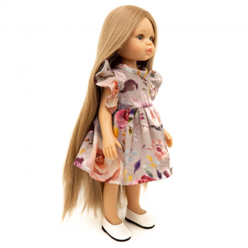 Šaty pro panenku Paola Reina a Minikane 32 cm - Spring Bloom Grey - By Loli