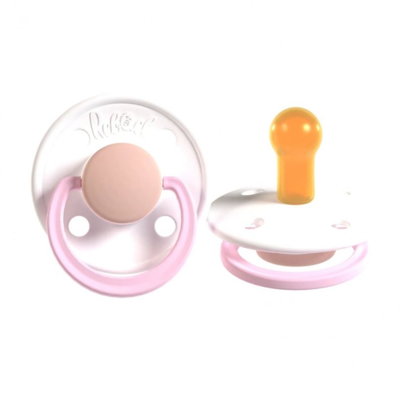 Dudlík Rebael z přírodního kaučuku 1 ks - Snowy Soft Flamingo - 6-18 měsíců (velikost 2)