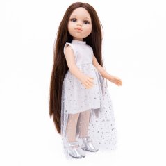 Šaty pro panenku Paola Reina a Minikane 32 cm By Loli - Glittery white