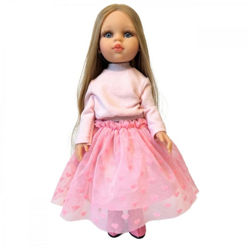 Set oblečení pro panenku Paola Reina a Minikane 32 cm By Loli - Sporty - Pink hearths