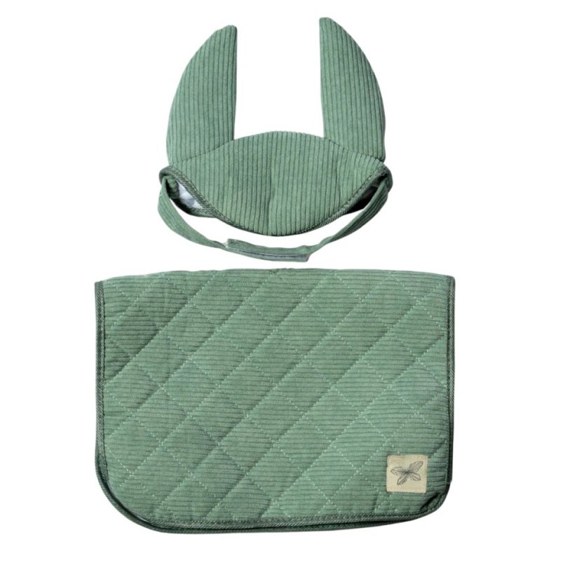 Čabraka s dekou na sedlo pro hobby horse koníka By Astrup - Green
