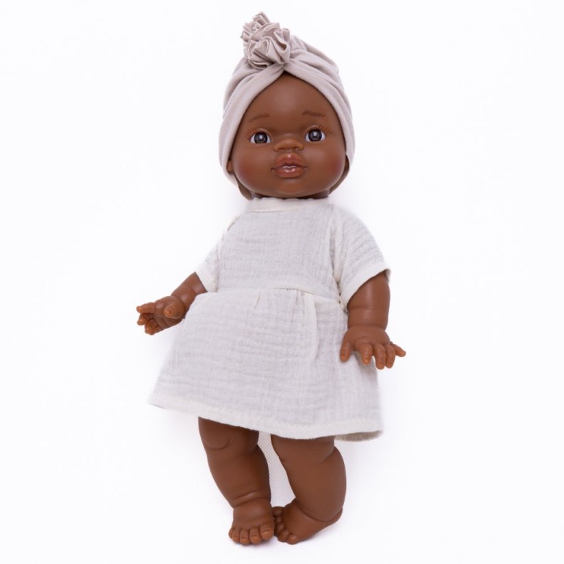 Šaty pro panenku 34 cm By Loli - Boho - Muslin Cream