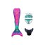 Kostým mořské panny Kuaki Mermaids - ocas, monofin ploutev a plavky - set 4 ks - Star Pink - S 8-10 let