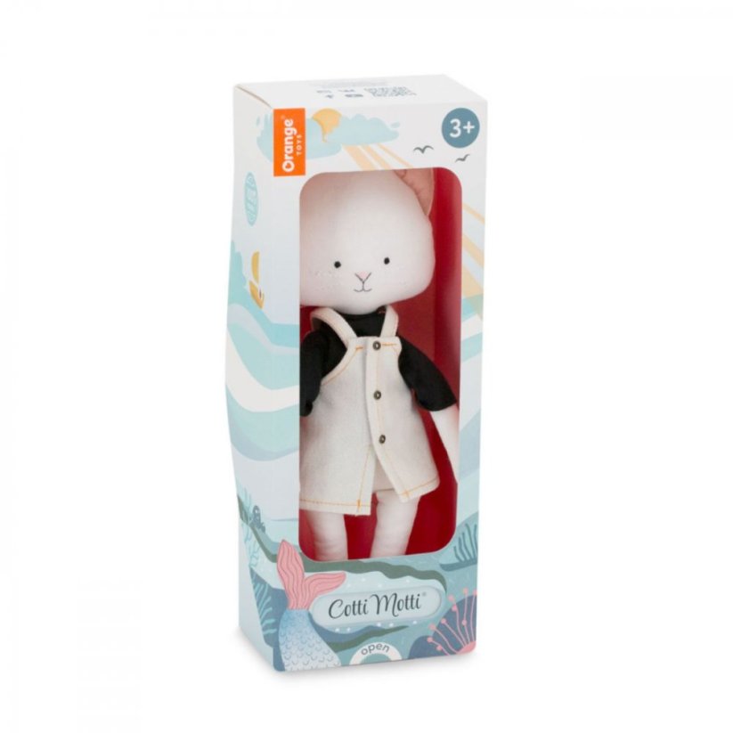 Látková kočička 29 cm Orange Toys - Christy The Cat - Denim Sundress