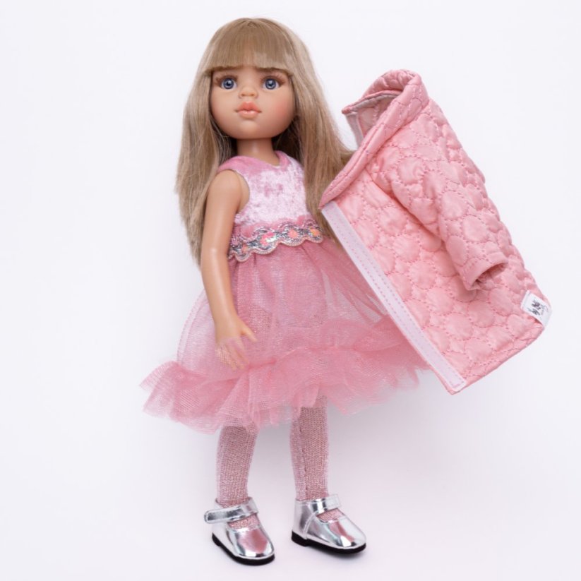 Kabátek pro panenku Paola Reina a Minikane 32 cm By Loli - Jacket Chic - Glitter