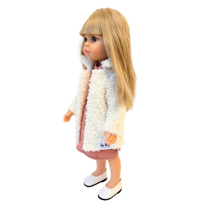 Kabát pro panenku Las Amigas Paola Reina a Minikane 32 cm - Cozy - Cream