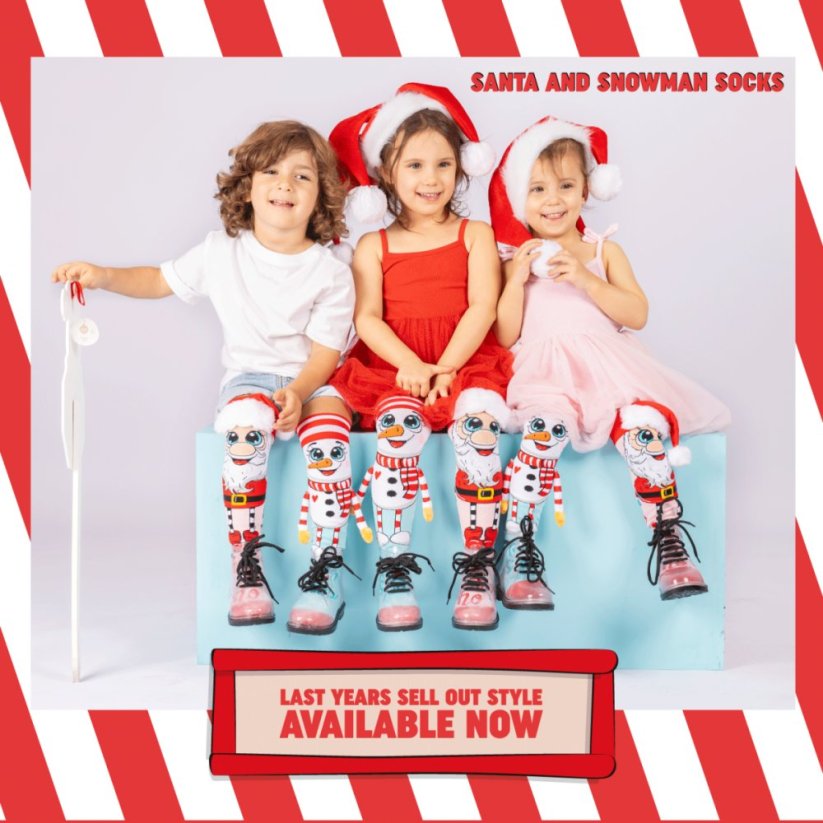 Podkolenky MADMIA - Santa & Snowman - 6 - 99 let