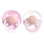 Dudlíky Rebael z přírodního kaučuku 2 ks - Rising Soft Fox/Snowy Soft Flamingo - 0-6 měsíců (velikost 1)