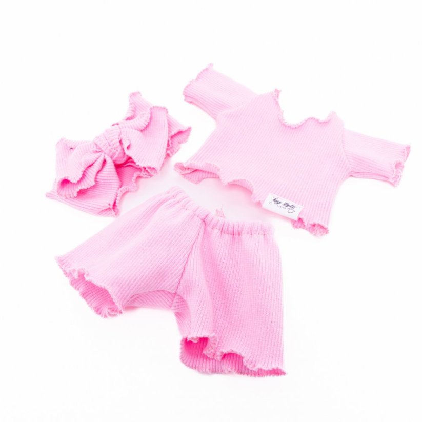 Oblečení pro panenku 34 cm By Loli - Baby Pink Summer