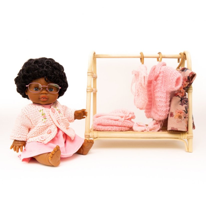 Pletený svetřík s kytičkami Luxury - Light pink - By Loli