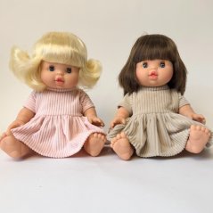 Šaty pro panenku 34 cm By Loli - Boho - Corduroy latte