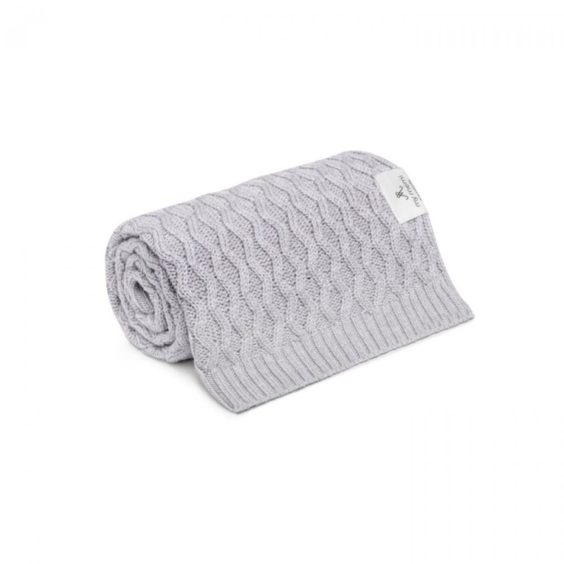 Deka ze 100% merino vlny My Memi - Vines Collection - Grey