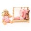 Set kraťásků a trička Velvet Peplum - Baby Pink - By Loli