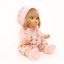 Pletený svetřík s čepičkou a capáčky pro panenku Minikane Romance - Baby Pink - By Loli