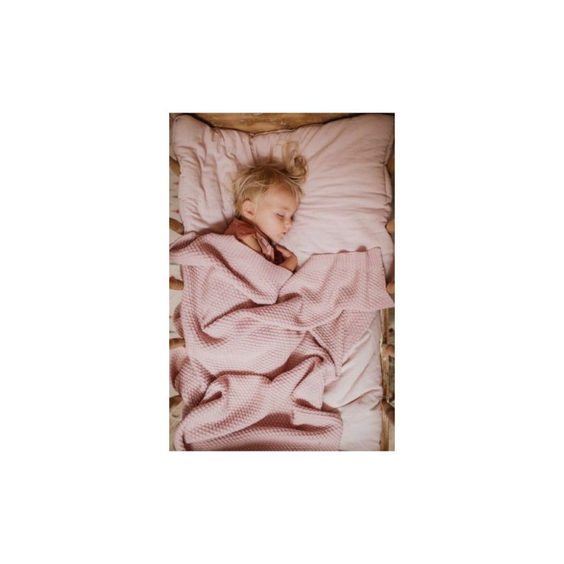 Deka ze 100% merino vlny My Memi - Light wool Collection - Pink