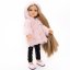 Kabátek s kapucí pro panenku Paola Reina a Minikane 32 cm By Loli - Pink Fluffy