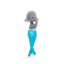 Látková slonička s ploutví 30 cm Cotti Motti Orange Toys - Alice Mermaid tail