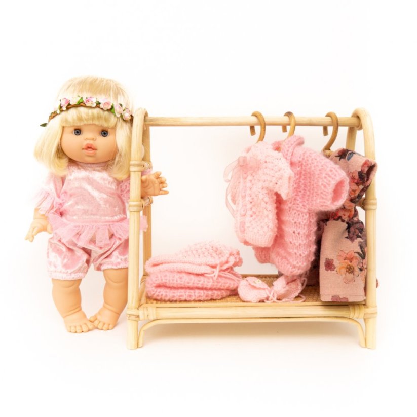 Set kraťásků a trička Velvet Peplum - Baby Pink - By Loli