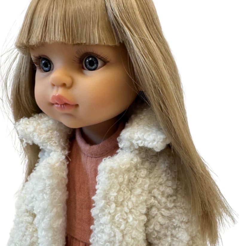 Kabát pro panenku Las Amigas Paola Reina a Minikane 32 cm - Cozy - Cream