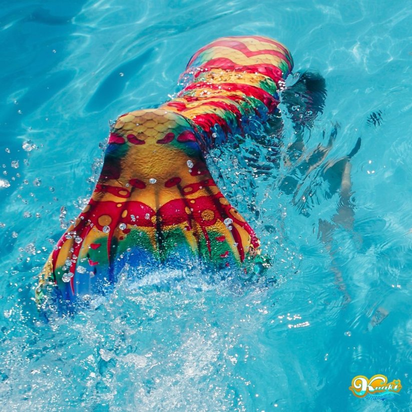 Kostým mořské panny Kuaki Mermaids - Mořský ocas a monofin ploutev - Zanzibar - S 8-10 let