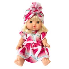 Šaty a turban pro panenku 34 cm By Loli - Fairy a Flora - Watermelon