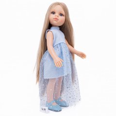 Šaty pro panenku Paola Reina a Minikane 32 cm By Loli - Glittery blue