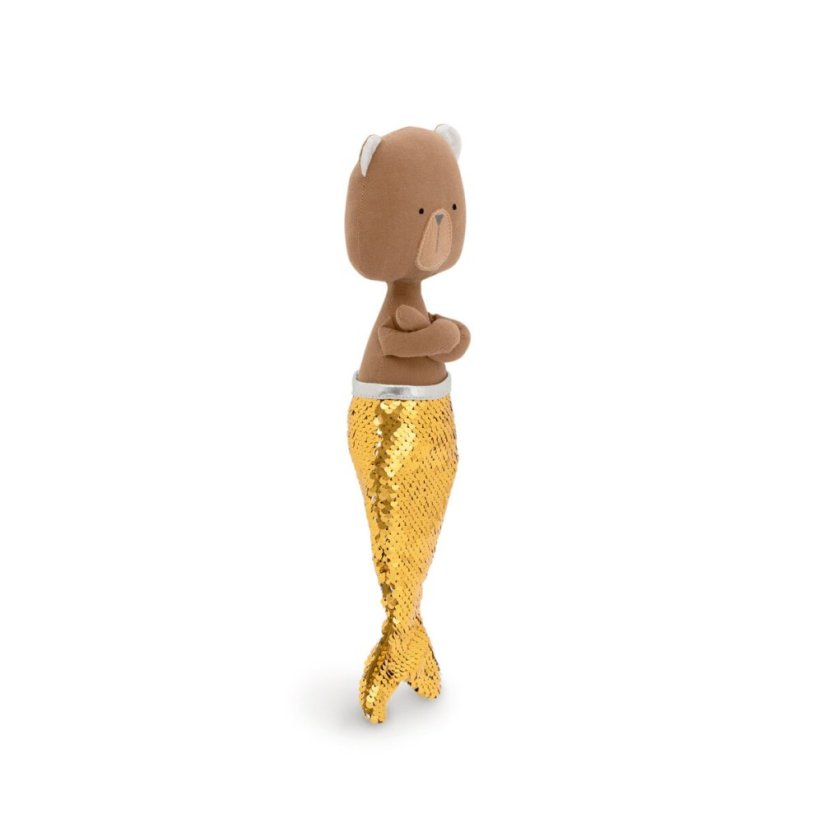 Látkový medvídek s ploutví 30 cm Cotti Motti Orange Toys - Oscar Mermaid tail