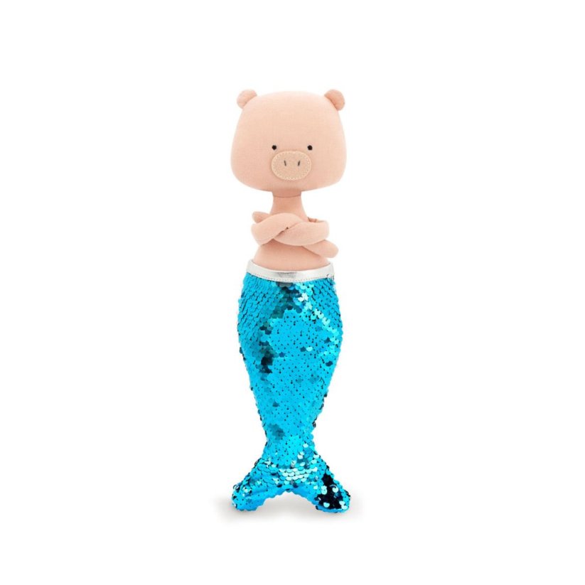 Látkové prasátko s ploutví 30 cm Cotti Motti Orange Toys - Nicky Mermaid tail