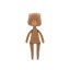 Látkový medvídek s ploutví 30 cm Cotti Motti Orange Toys - Oscar Mermaid tail