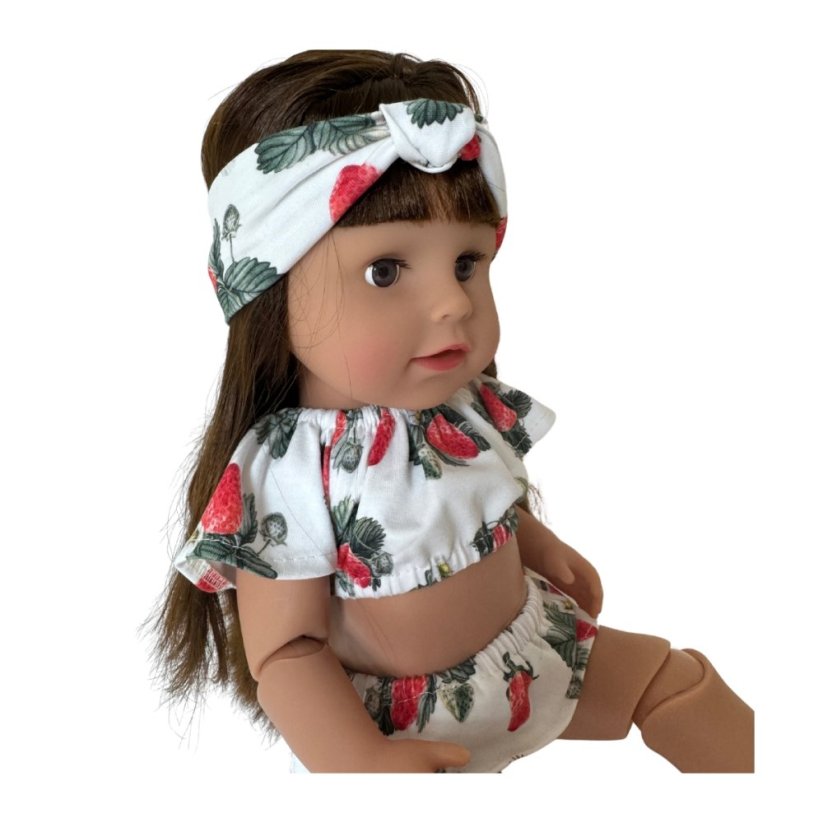 Set oblečení a čelenka pro panenku Baby Born 43cm - Hawai - Strawberries
