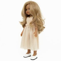 Šaty pro panenku Paola Reina a Minikane 32 cm - By Loli - Luxe Beige