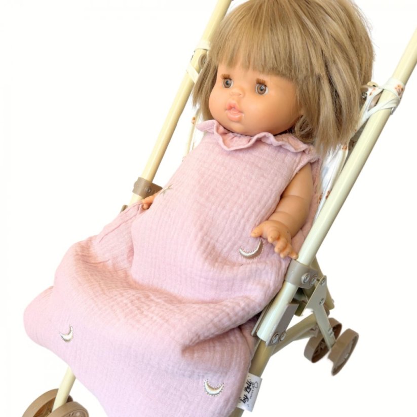 Spací vak pro panenku do velikosti 36 cm By Loli - Pink dream