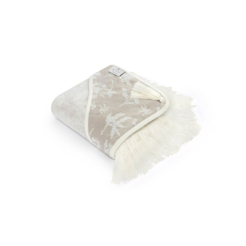 Dětská luxusní osuška s kapucí My Memi - Boho Leaves - Beige