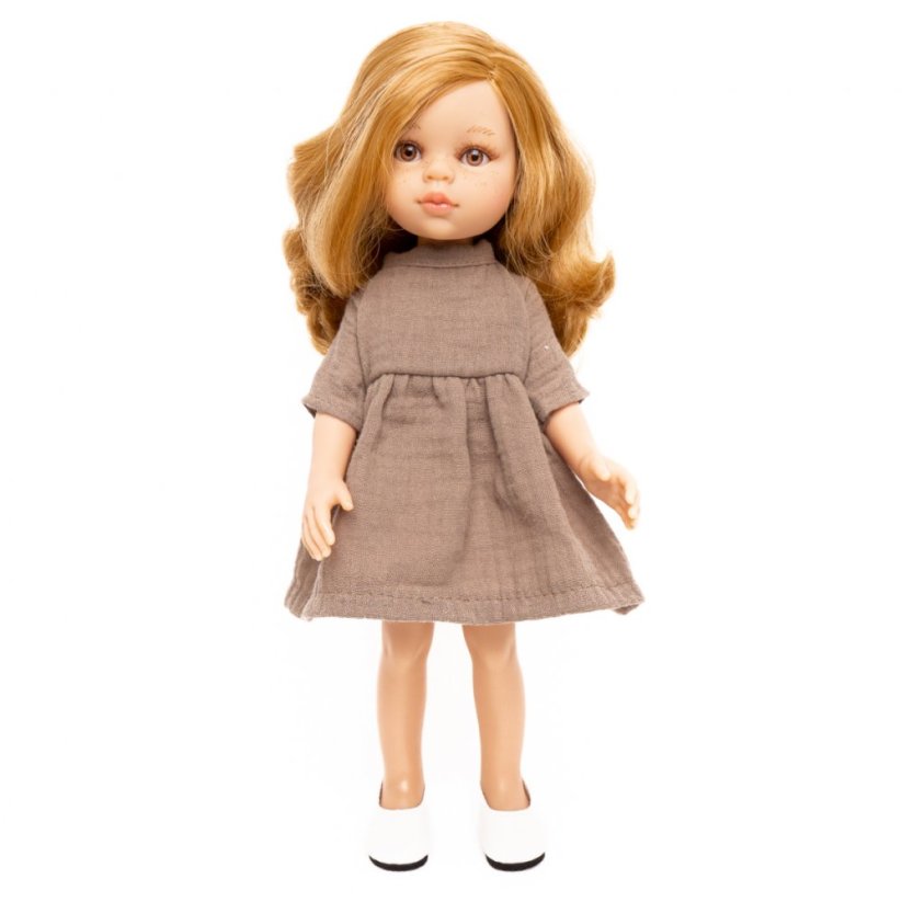 Šaty pro panenku Paola Reina a Minikane 32 cm By Loli - Boho - Milk Chocolate