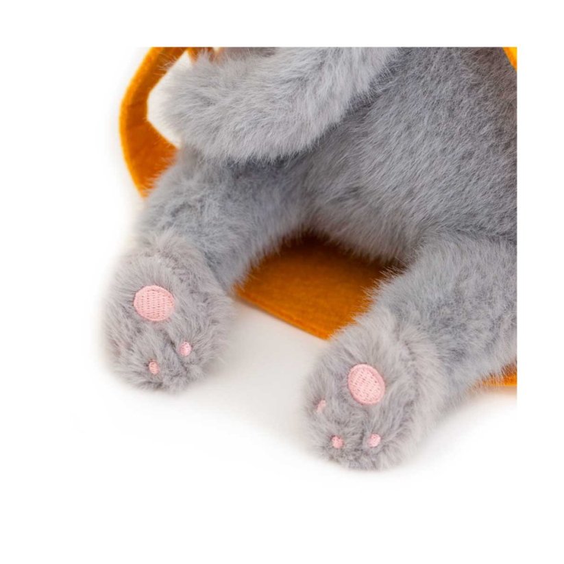 Plyšová ležící kočička v plstěném vaku Orange Toys 35 cm - Milo the Grey Cat