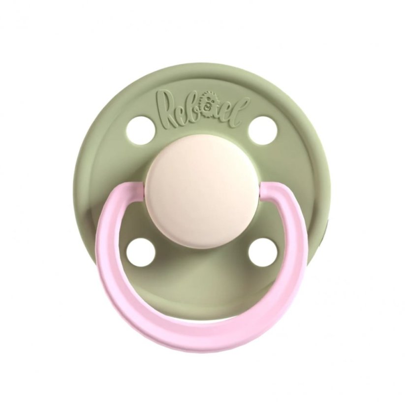 Dudlík Rebael z přírodního kaučuku 1 ks - Cloudy Pearly Flamingo - 0-6 měsíců (velikost 1)