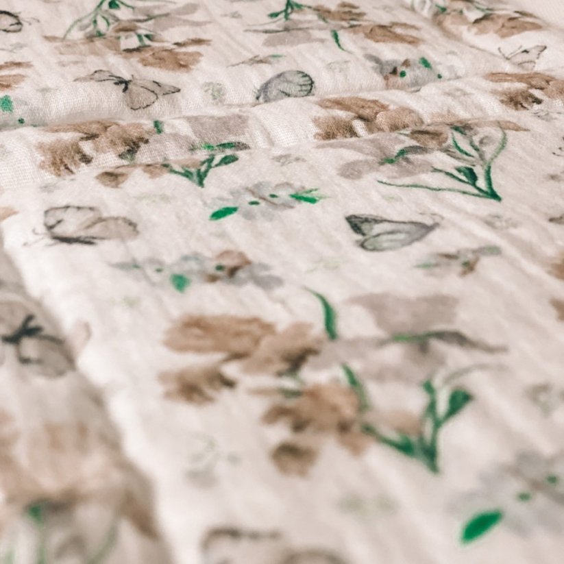 Noční košilka pro panenku 34 cm - By Loli - Romantic Flowers And Butterflies