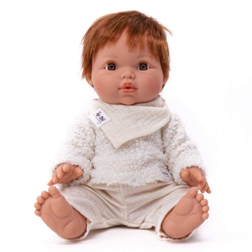 Kalhoty a šátek na krk 34 cm By Loli - Basic - Cream