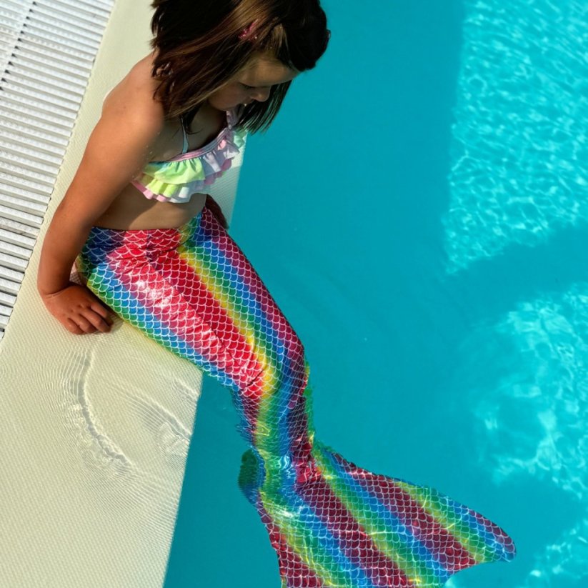 Kostým mořské panny Kuaki Mermaids - Mořský ocas a monofin ploutev - Hawaii - M 10-12 let
